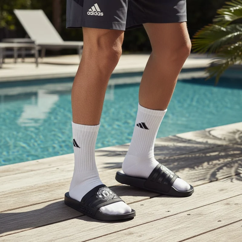 Chanclas adidas Adilette Shower Manchester United HQ2591 Negro