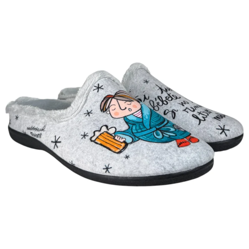 Zapatillas de Casa Vivant Estrés Cerveza 252061 Gris