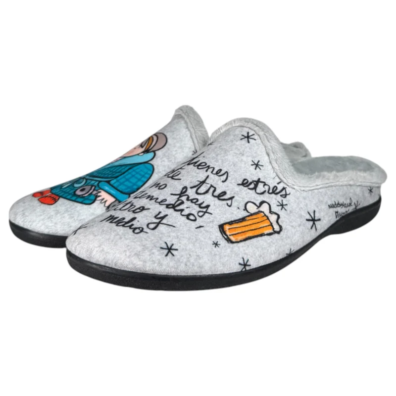 Zapatillas de Casa Vivant Estrés Cerveza 252061 Gris