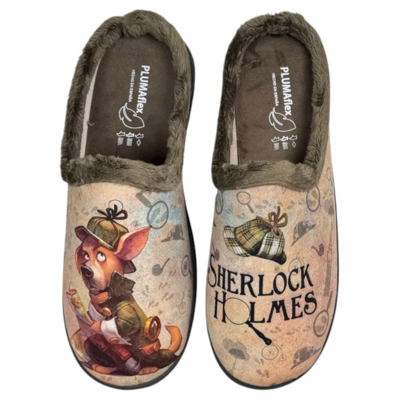 Zapatillas de Casa Plumaflex Holmes 12229 Marrón