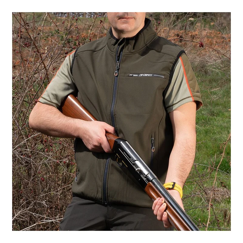 Chaleco de Caza Chiruca Softshell Olson 01 Verde