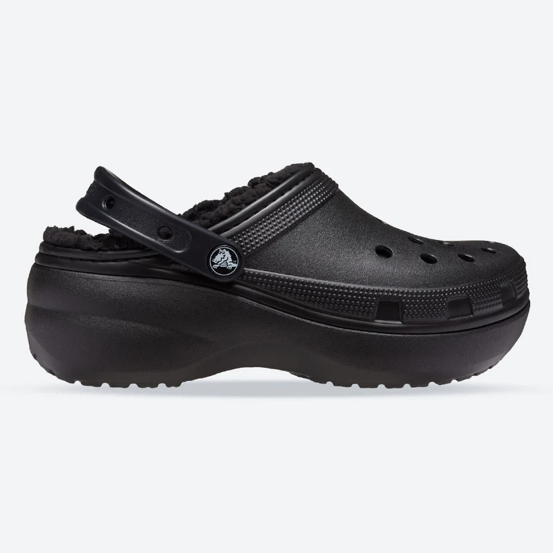 Sandalias tipo zueco con plataforma forrada Crocs 207938 Classic para mujer