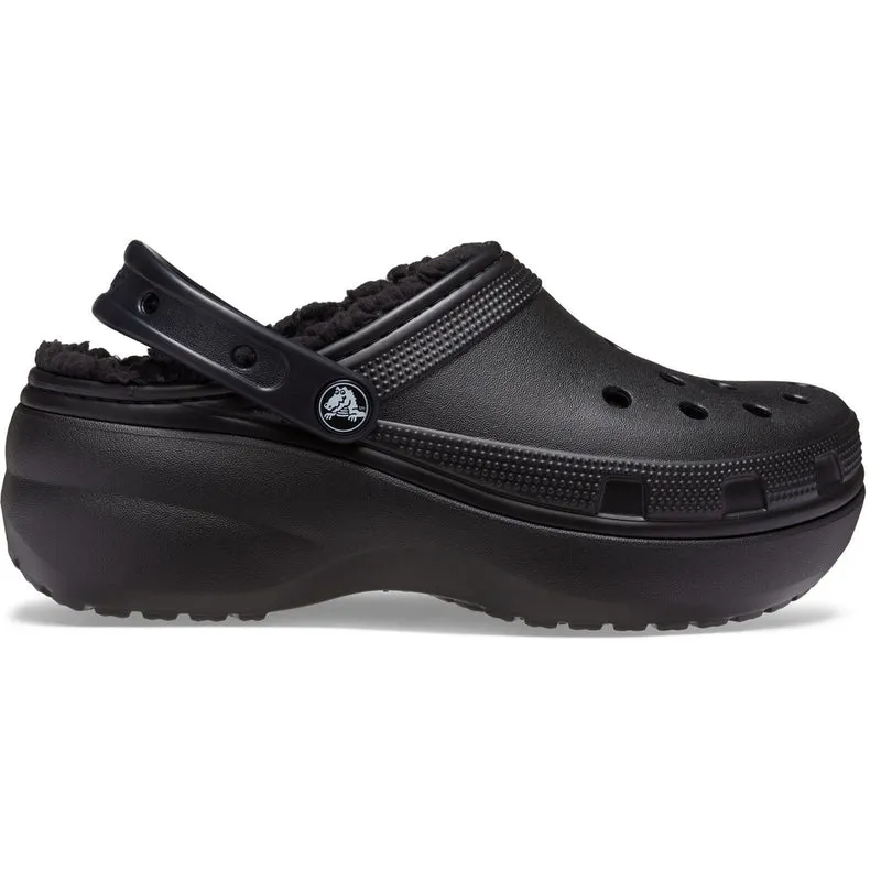 Sandalias tipo zueco con plataforma forrada Crocs 207938 Classic para mujer