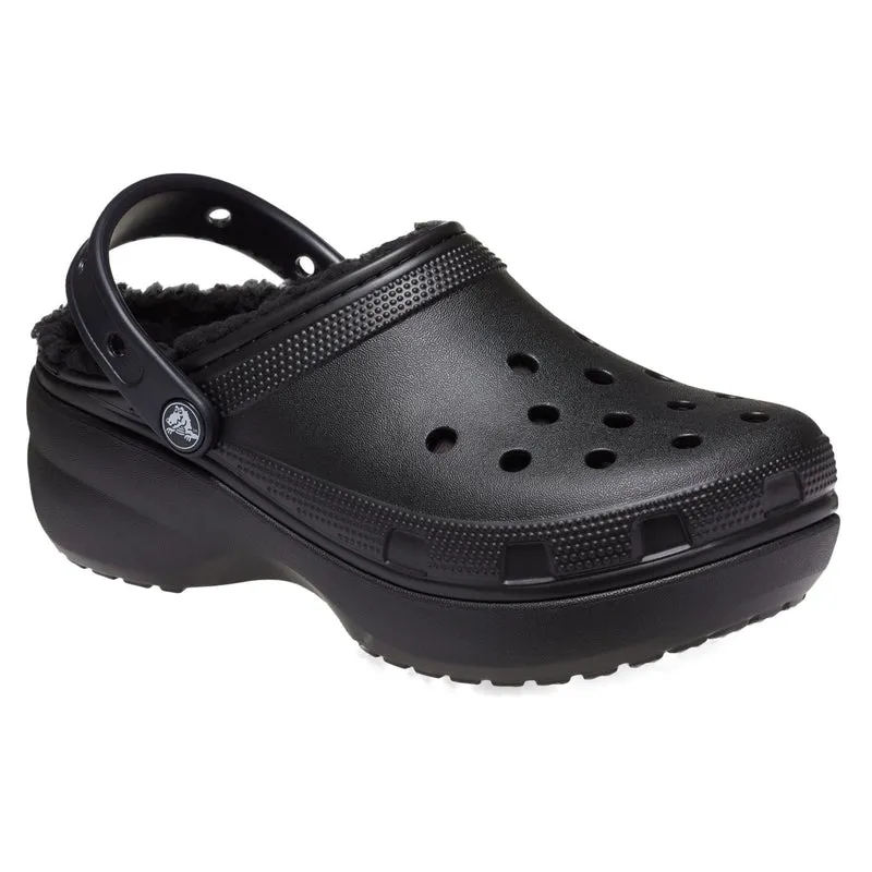 Sandalias tipo zueco con plataforma forrada Crocs 207938 Classic para mujer