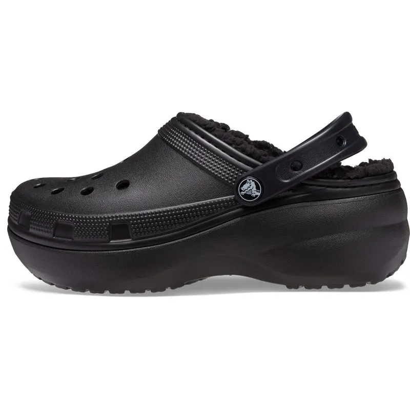 Sandalias tipo zueco con plataforma forrada Crocs 207938 Classic para mujer