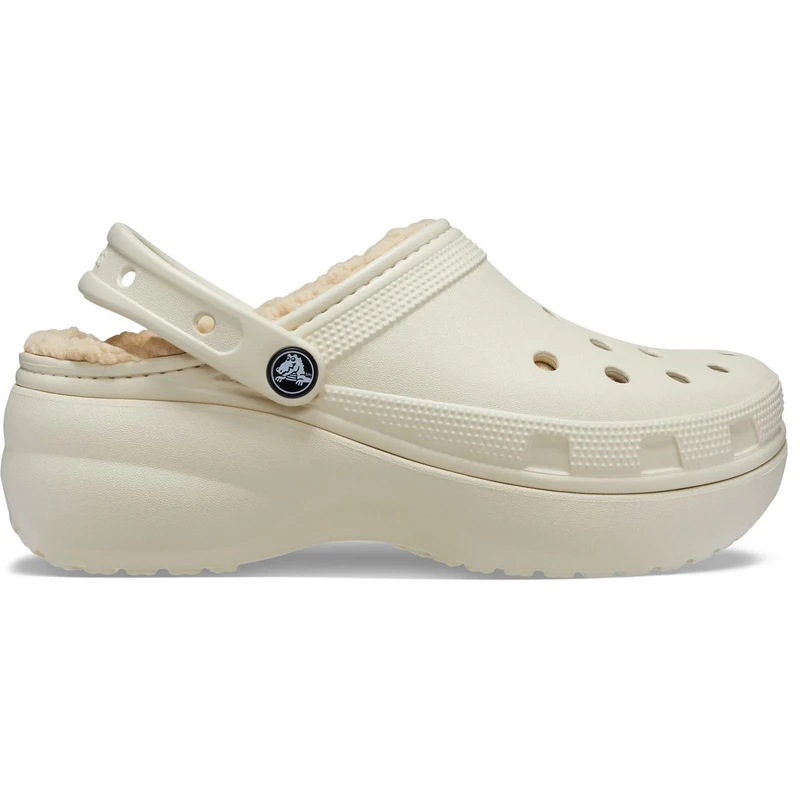 Sandalias tipo zueco con plataforma forrada Crocs 207938 Classic para mujer
