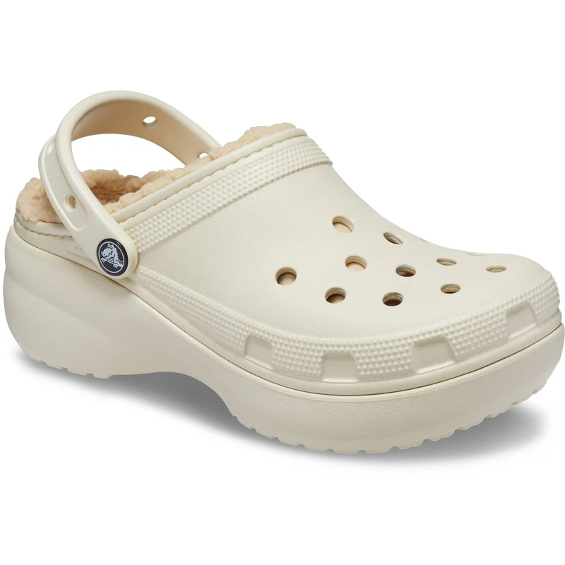 Sandalias tipo zueco con plataforma forrada Crocs 207938 Classic para mujer