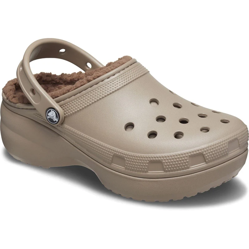 Sandalias tipo zueco con plataforma forrada Crocs 207938 Classic para mujer
