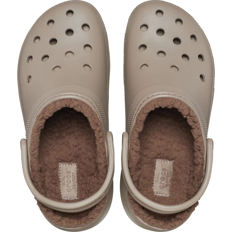 Sandalias tipo zueco con plataforma forrada Crocs 207938 Classic para mujer