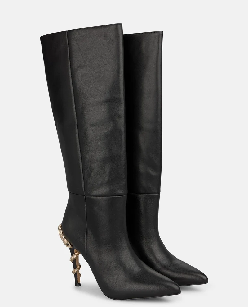 BOTA DE NAPA TACÓN CON SERPIENTE