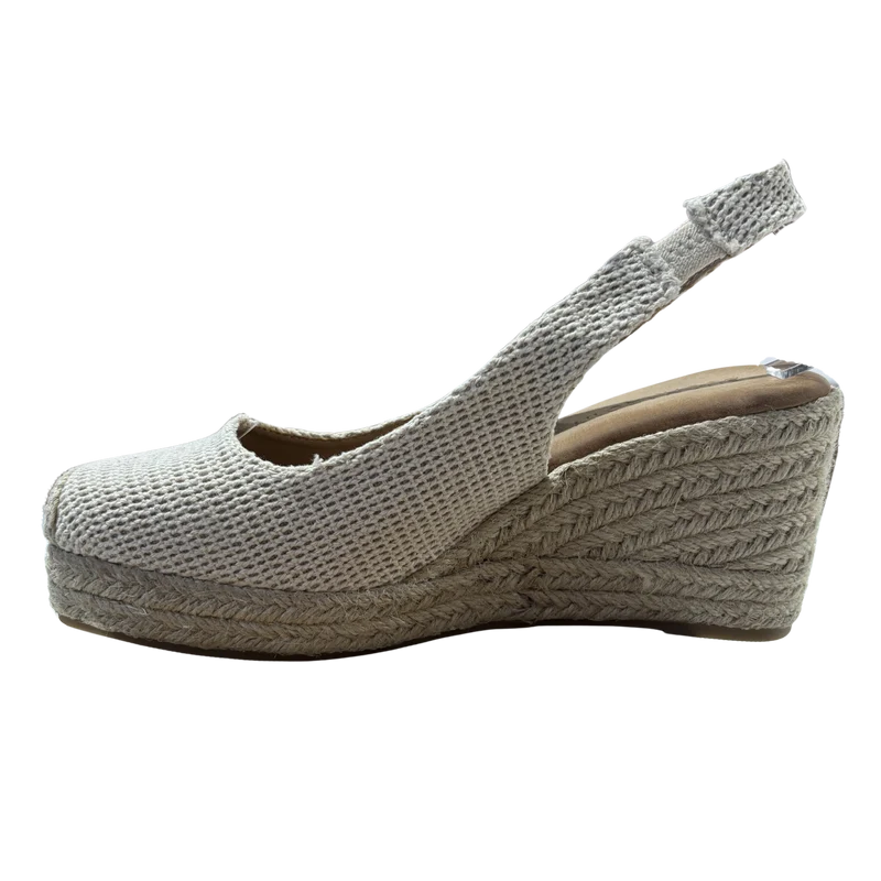 MUJER ESPARTO CUÑAS BEIGE LAURA