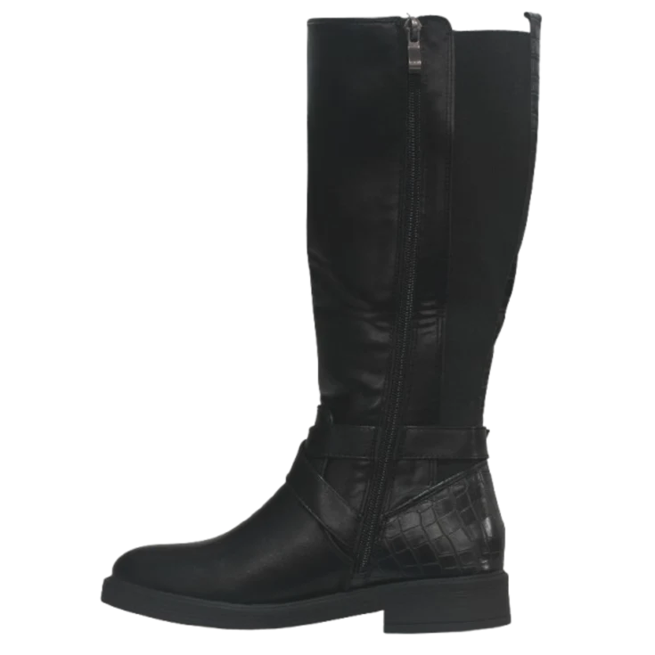 MUJER SBPL BOTA ELASTICO DESTELLO NEGRO