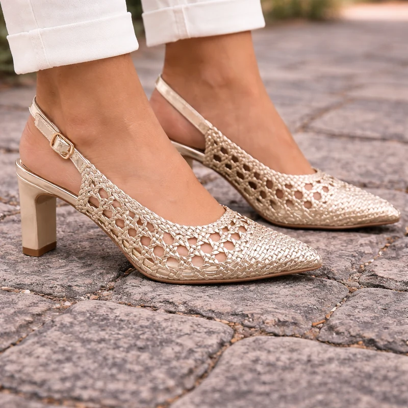MUJER SSLM SALON MELI ORO-BEIGE