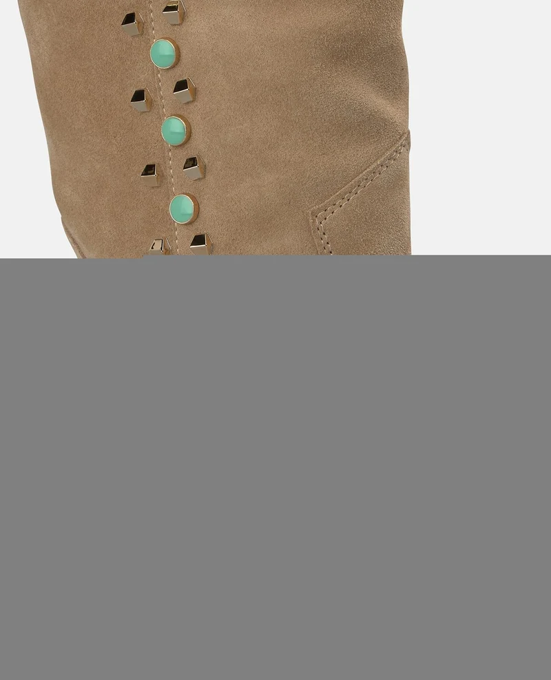 BOTA COWBOY DE ANTE CON TACHAS Y PEDRERÍA