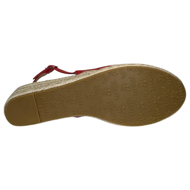Sandalias de Esparto Mysoft 25M100 Rojo