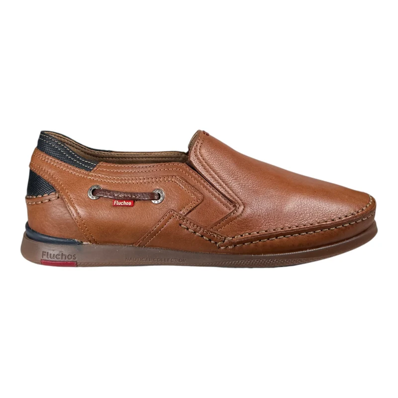 Mocasines Fluchos Mariner Slip On 9883 Cuero Marino