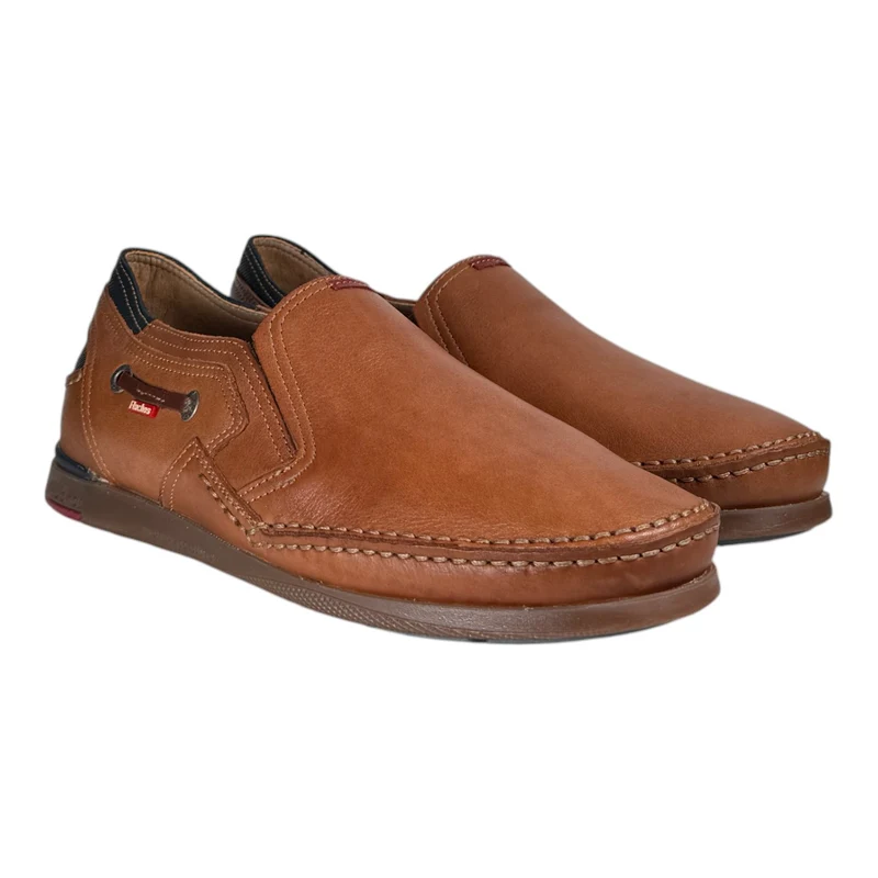 Mocasines Fluchos Mariner Slip On 9883 Cuero Marino