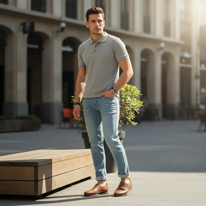 Mocasines Fluchos Mariner Slip On 9883 Cuero Marino
