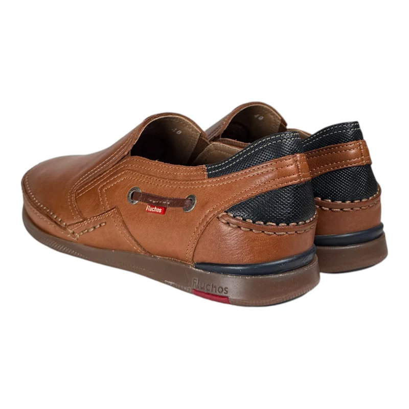 Mocasines Fluchos Mariner Slip On 9883 Cuero Marino