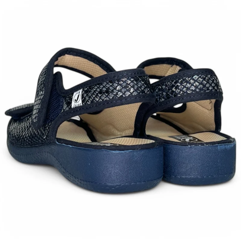 Zapatillas Javer Abiertas Velcros 45-2 Marino