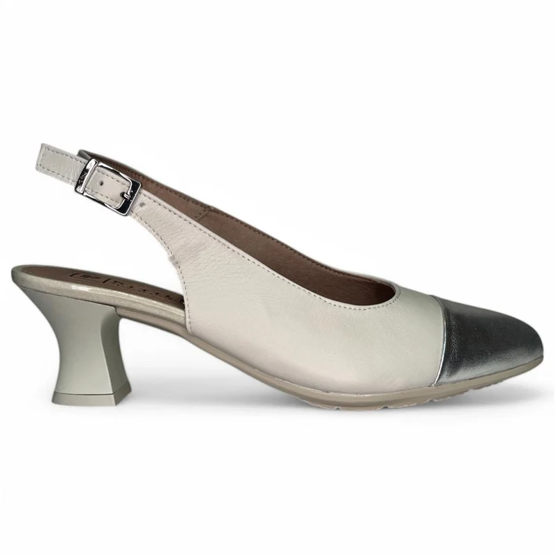 Zapatos Pitillos Salón Abierto Puntera 10515 Plata