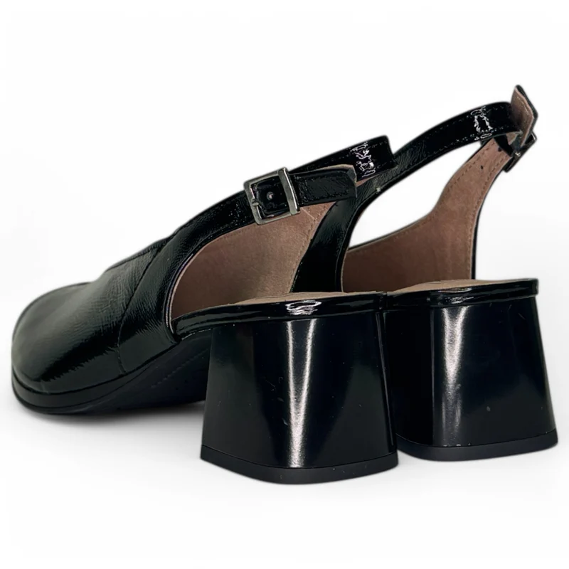 Sandalias Pitillos Tacón Charol 10536 Negro