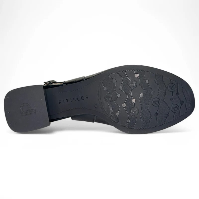 Sandalias Pitillos Tacón Charol 10536 Negro