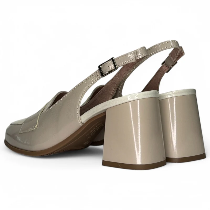 Zapatos Pitillos Tacón Antifaz 10491 Piedra Crema