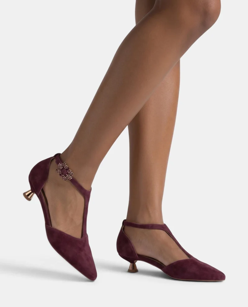 ZAPATO TACÓN CHUPETE DE ANTE