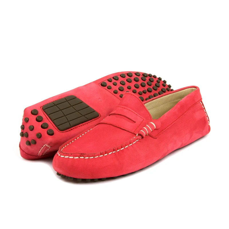 Mocasín nobuk rojo H-ANTIFAZ Jeromín