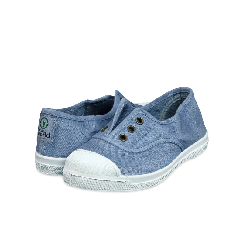 Zapatilla celeste lavado LONA470 Natural World