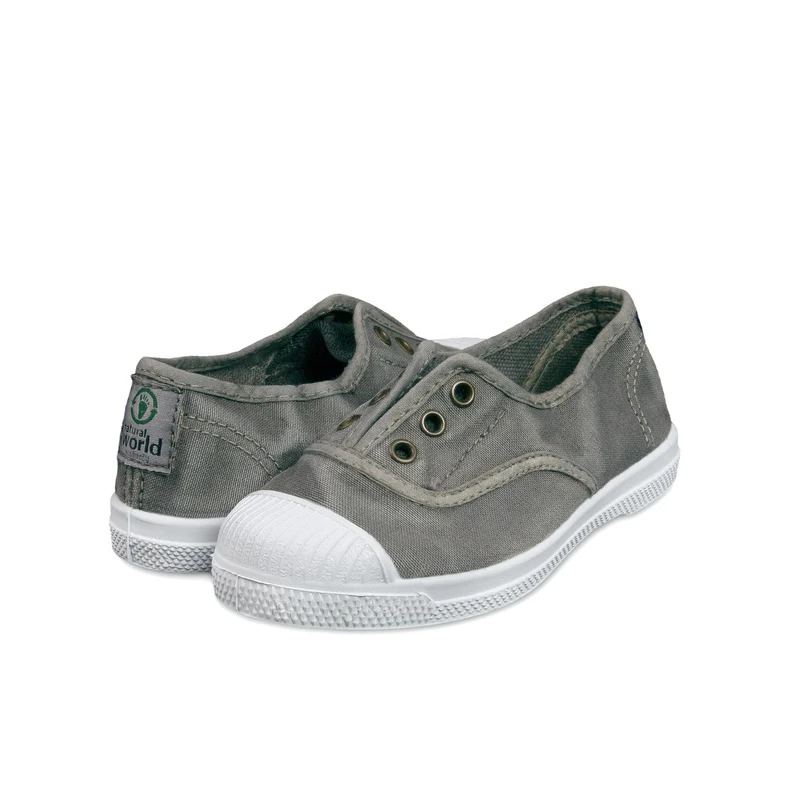 Zapatilla gris lavado LONA470 Natural World