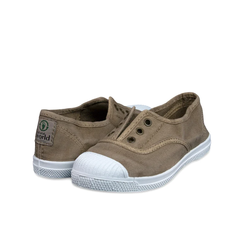 Zapatilla beige lavado LONA470 Natural World