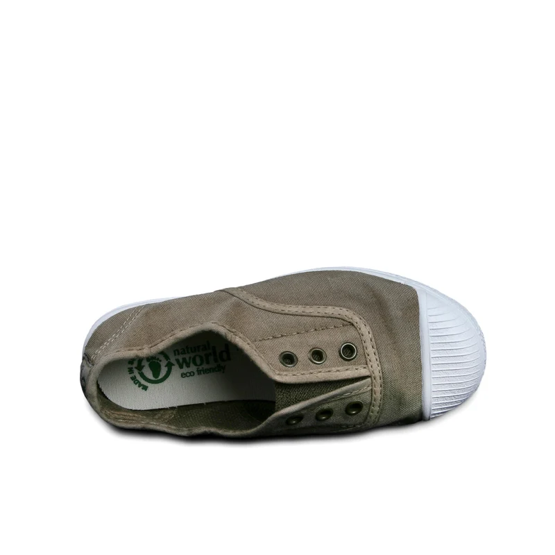 Zapatilla beige lavado LONA470 Natural World
