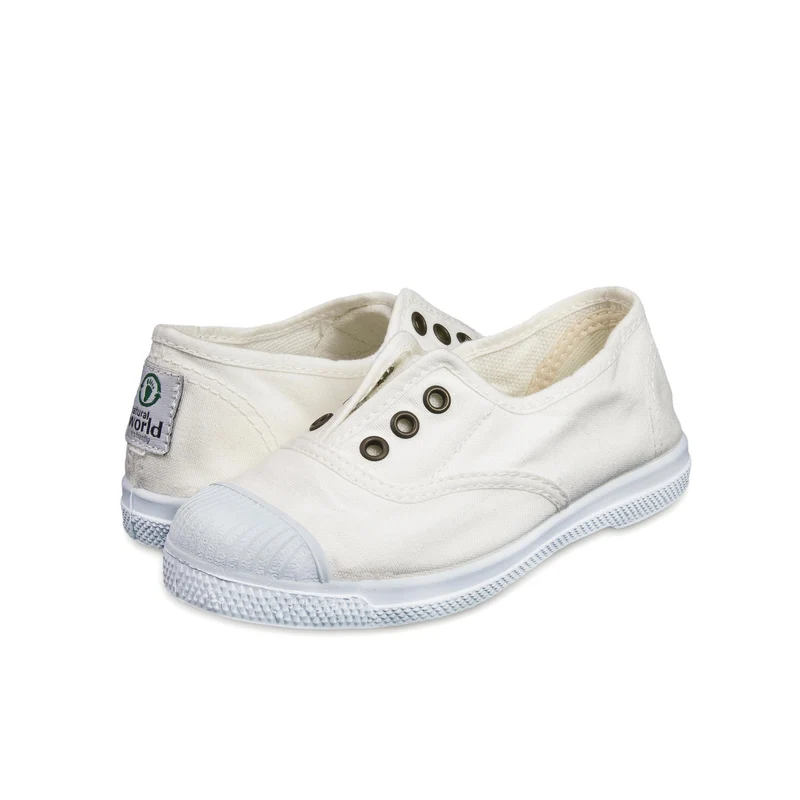Zapatilla blanca LONA470 Natural World
