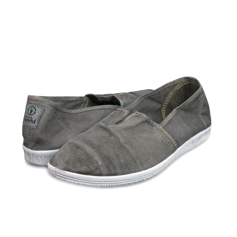 Zapatilla gris lavado LONA615-305 Natural World