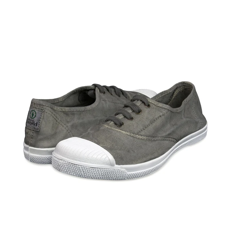 Zapatilla gris lavado LONA102 Natural World