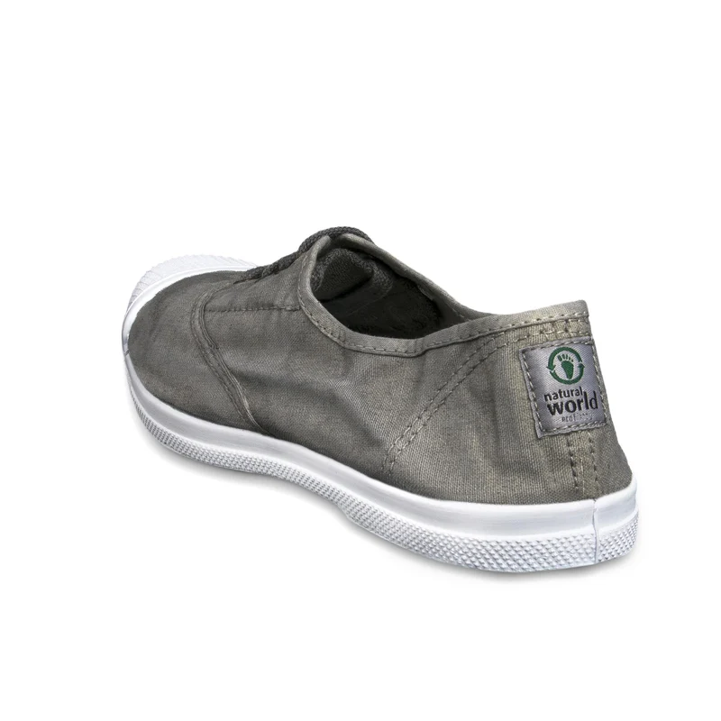 Zapatilla gris lavado LONA102 Natural World