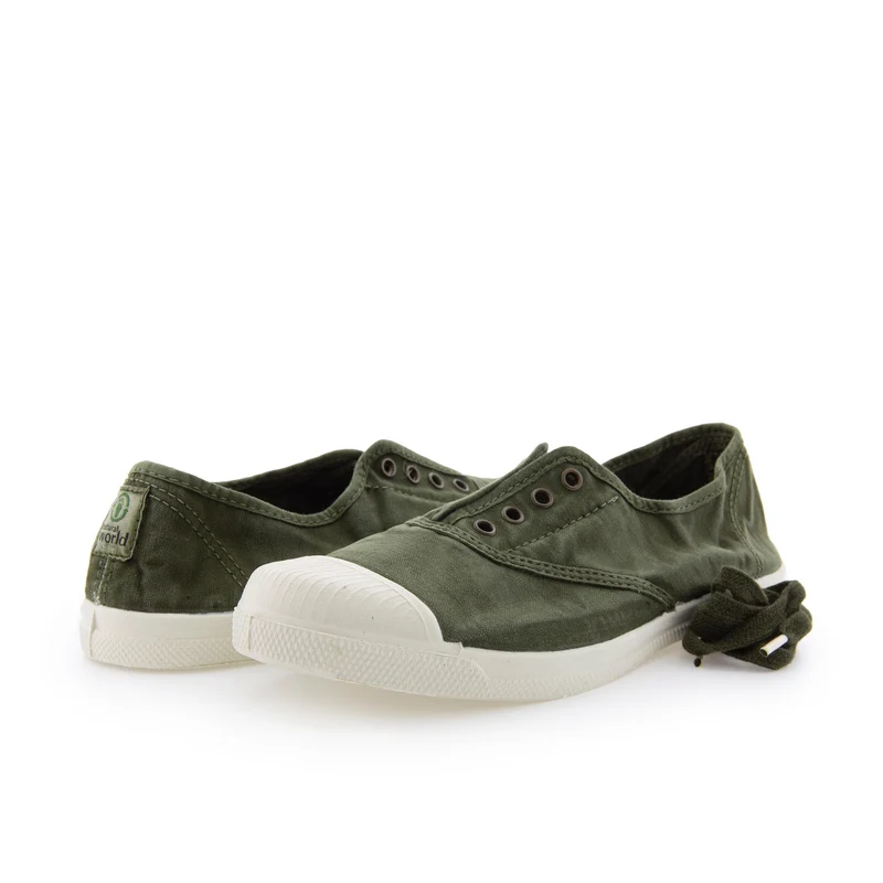 Zapatilla kaki lavado LONA102 Natural World