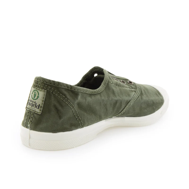 Zapatilla kaki lavado LONA102 Natural World