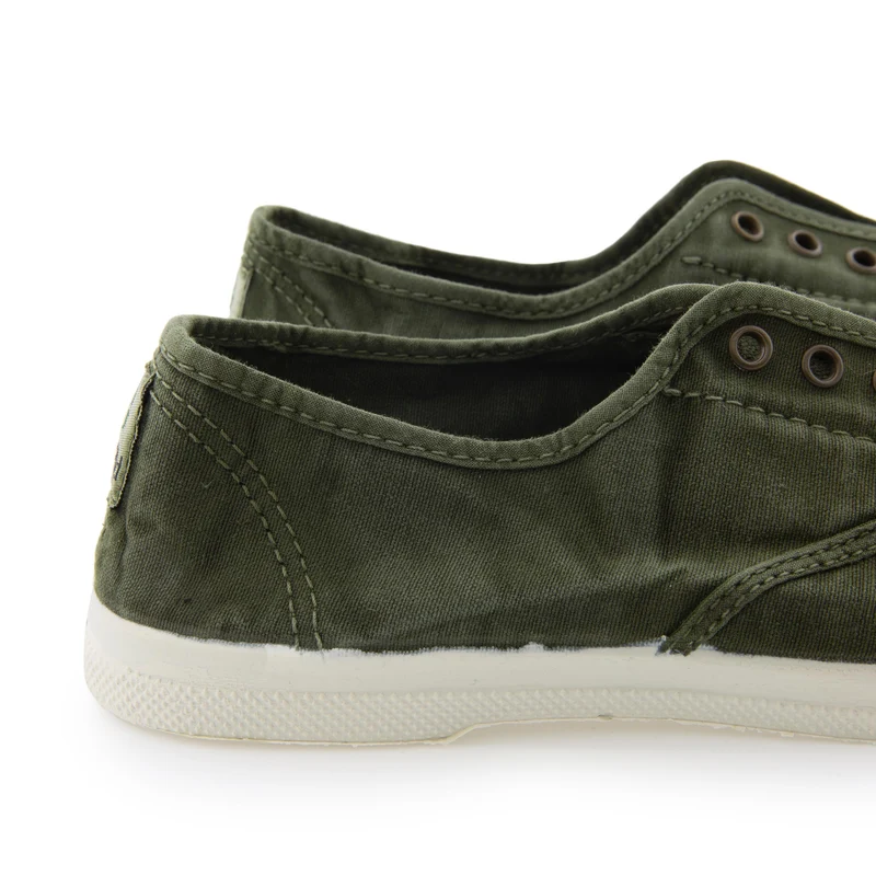 Zapatilla kaki lavado LONA102 Natural World