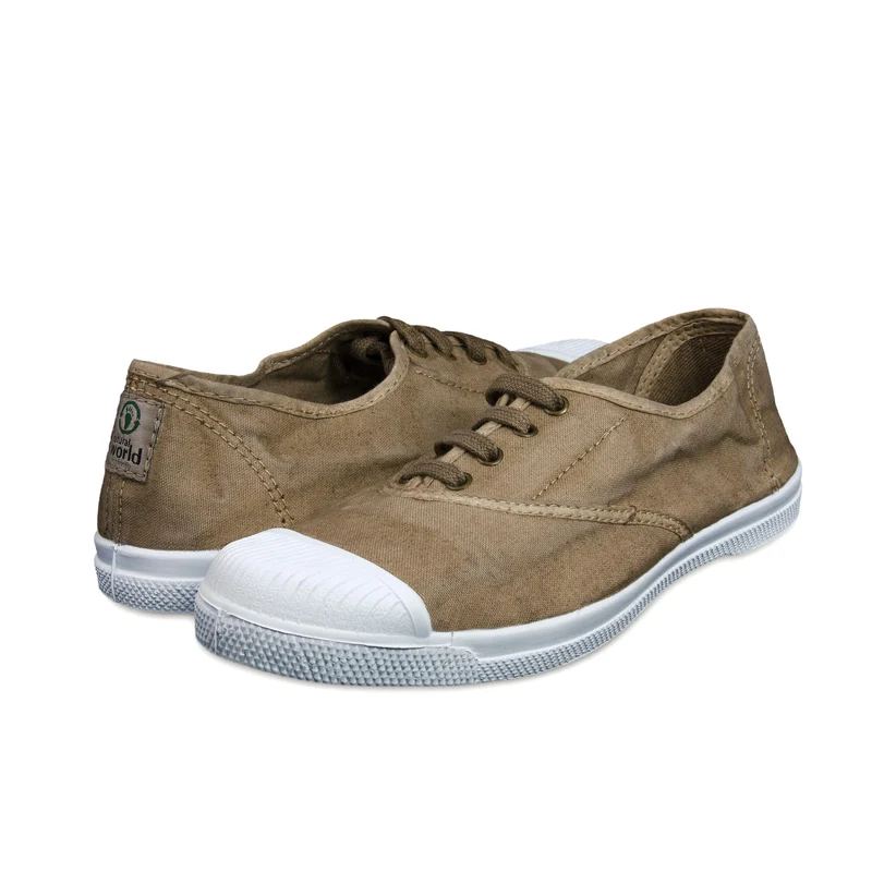 Zapatilla beige lavado LONA102 Natural World