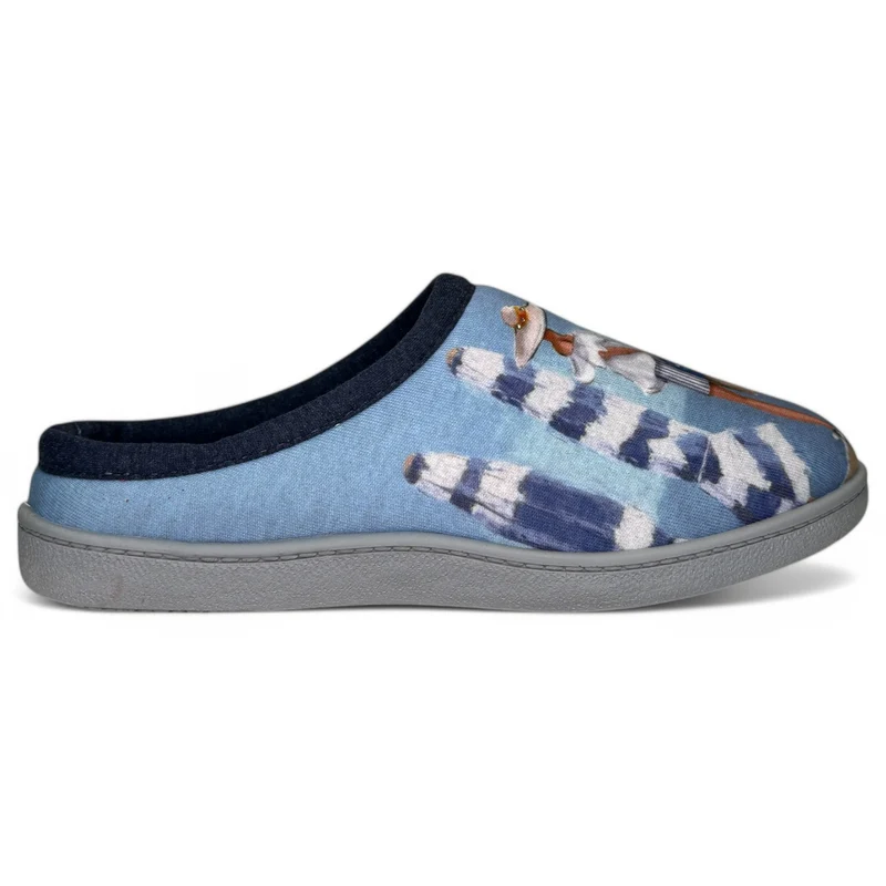 Zapatillas de Casa Plumaflex Chica Playa 12317 Azul