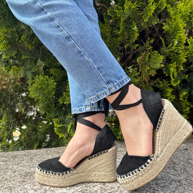 Alpargatas Corina Puntera Cosida M5380 Negro