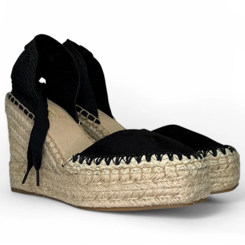 Alpargatas Corina Puntera Cosida M5380 Negro