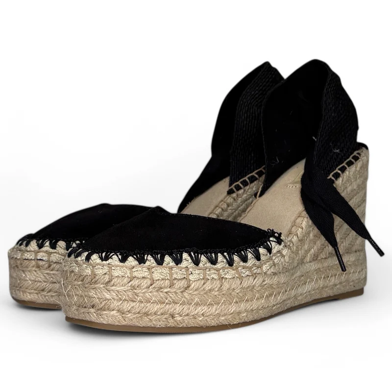 Alpargatas Corina Puntera Cosida M5380 Negro