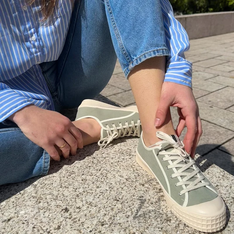 Zapatillas Corina Lona M5055 Verde