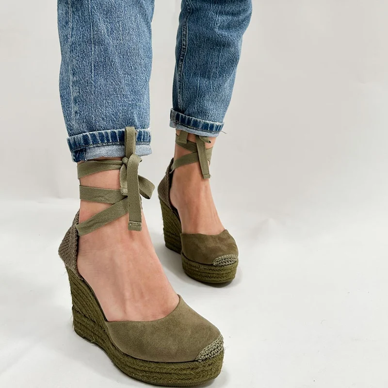 Alpargatas Corina Cuña M5388 Kaki