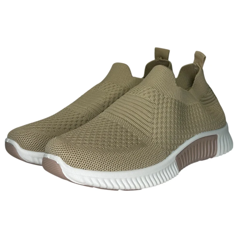 Deportivas Sin Cordones 6632 Beige