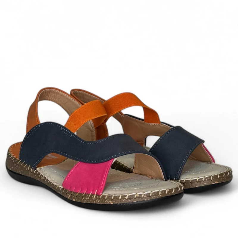 Sandalias Huran HN160 Naranja Marino Fucsia